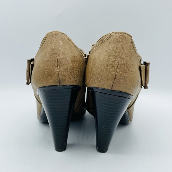 EuroSoft Womens Shoes Size 9 M Brown by Sofft Slip-on Zip Heels Ankle Booties - Picture 6 of 10